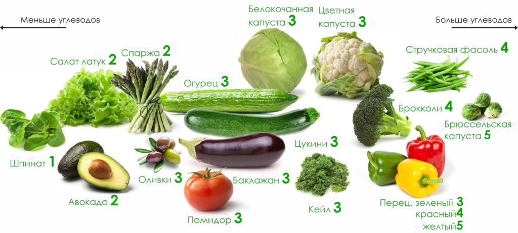 кето овощи, какие овощи можно на кето диете, список овощей на кето